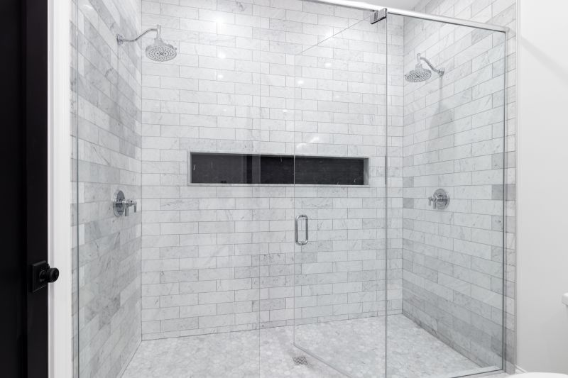 Glass and Metal Frame Shower